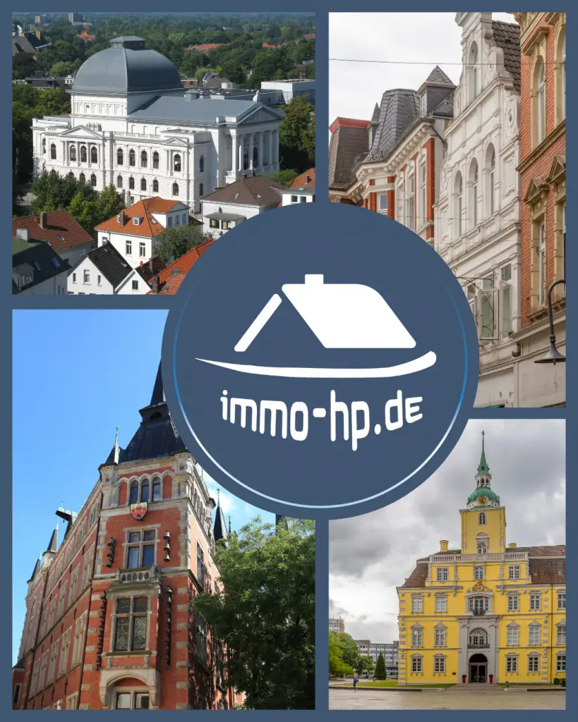 Collage von Oldenburg – Immobilienmarktübersicht vom Immobilien-Shop Holger Peters.